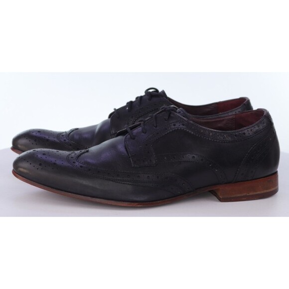 Ted Baker Gryene Men\'s Wingtip Dress Shoes Size EU 43 US 10 Leather Black main image 10